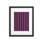 Halloween Stripes Purple Black Orange Vertical Stripe Pattern Framed Art Print Gallery Image 6