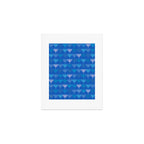 Hanukkah Chanukah Menorah Chanukkiah Pattern in Blue Art Print Gallery Image 1