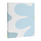 Happy Flower 60s Retro Vibe Light Blue Light Green White Canvas Print Gallery Image 8