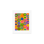 Happy Flowers Colorful Retro Maximalist Pattern Art Print Gallery Image 1