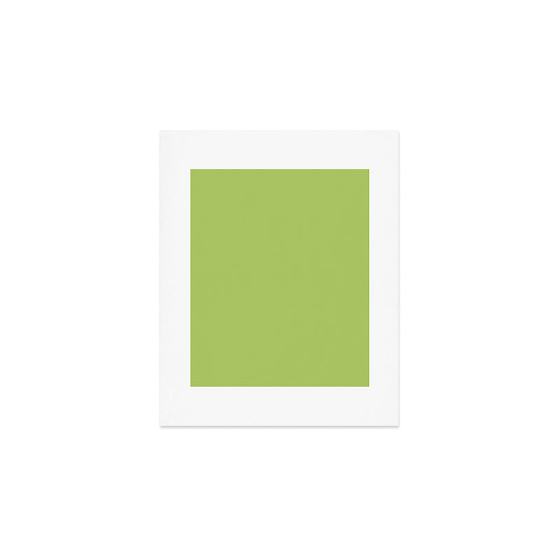Happy Light Lime Green Solid Art Print Gallery Image 1