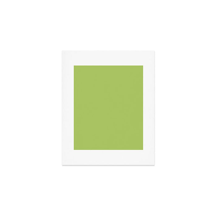 Happy Light Lime Green Solid Art Print Gallery Image 1