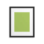 Happy Light Lime Green Solid Framed Art Print Gallery Image 6