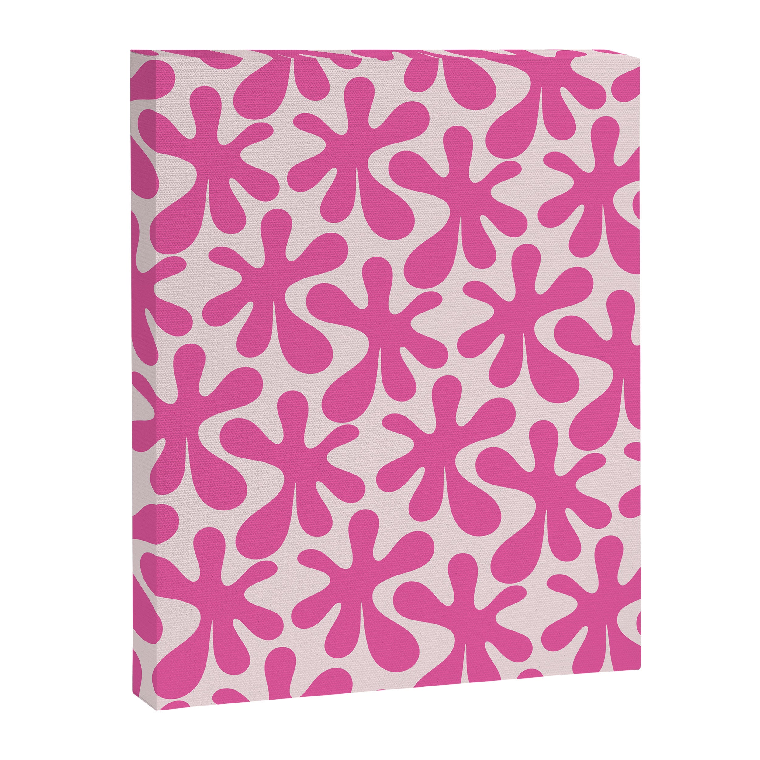 Hot Pink Amoeba Dance Funky Abstract Pattern Canvas Print Gallery Image 6