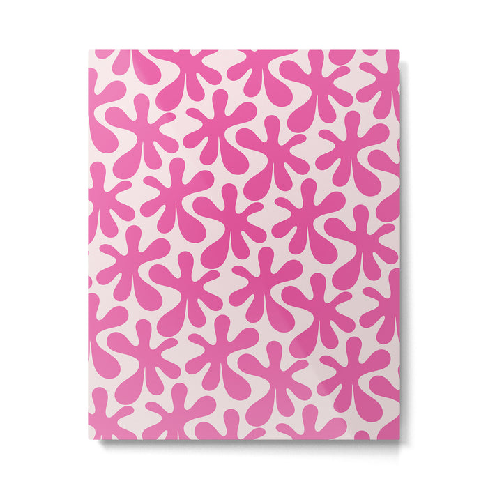 Hot Pink Amoeba Dance Funky Abstract Pattern Metal Print Gallery Image 1