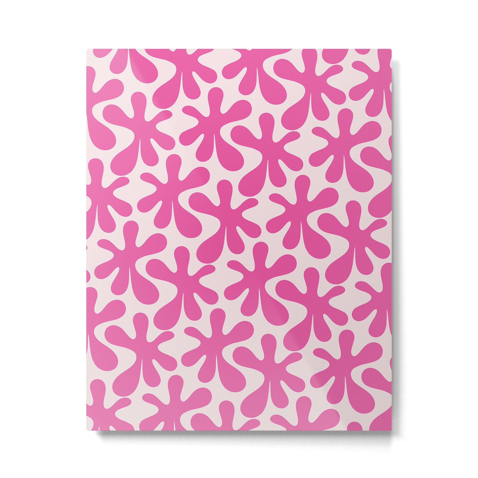 Hot Pink Amoeba Dance Funky Abstract Pattern Metal Print Gallery Image 4