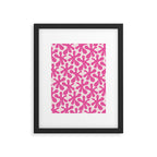 Hot Pink Amoeba Dance Funky Abstract Pattern Framed Art Print Gallery Image 5