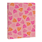 Hot Pink and Orange Wispy Leaves Modern Botanical Abstract Pattern Canvas Print Gallery Image 6