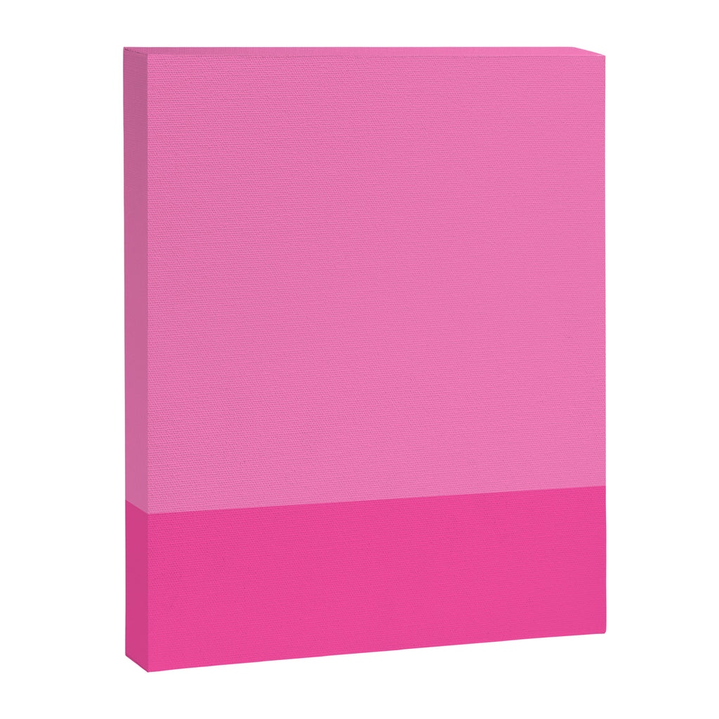 Hot Pink Color Block Minimalist Maximalist Solid Stripe Pattern Canvas Print Gallery Image 8