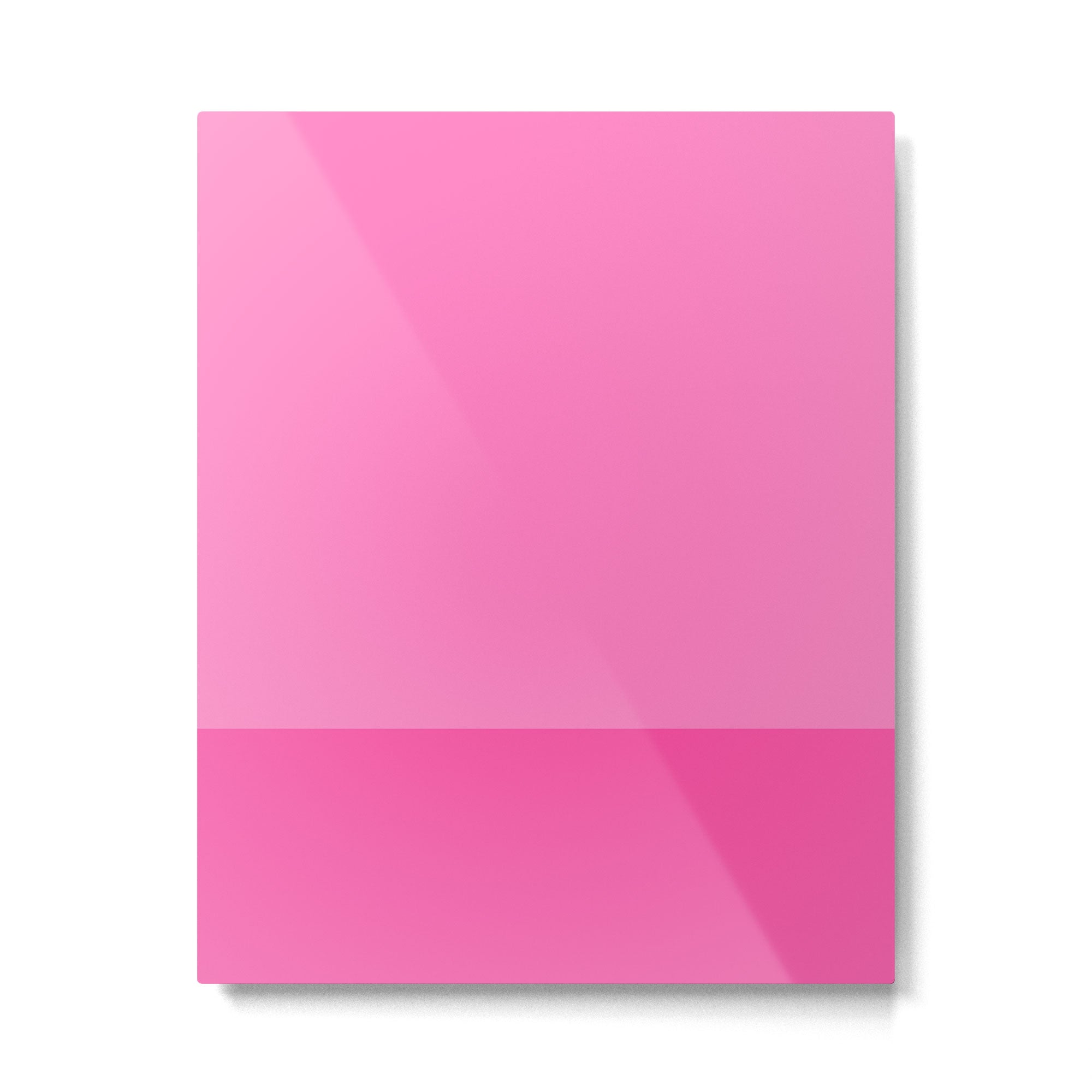 Hot Pink Color Block Minimalist Maximalist Solid Stripe Pattern Metal Print Gallery Image 6