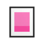 Hot Pink Color Block Minimalist Maximalist Solid Stripe Pattern Framed Art Print Gallery Image 6