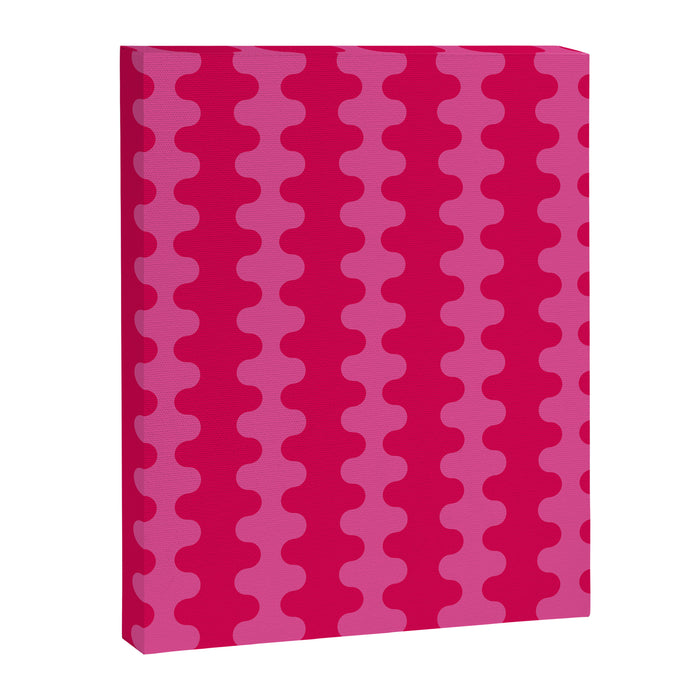 Hot Pink Ogee A-Go-Go Vivid Retro Pop Pattern Canvas Print Gallery Image 1