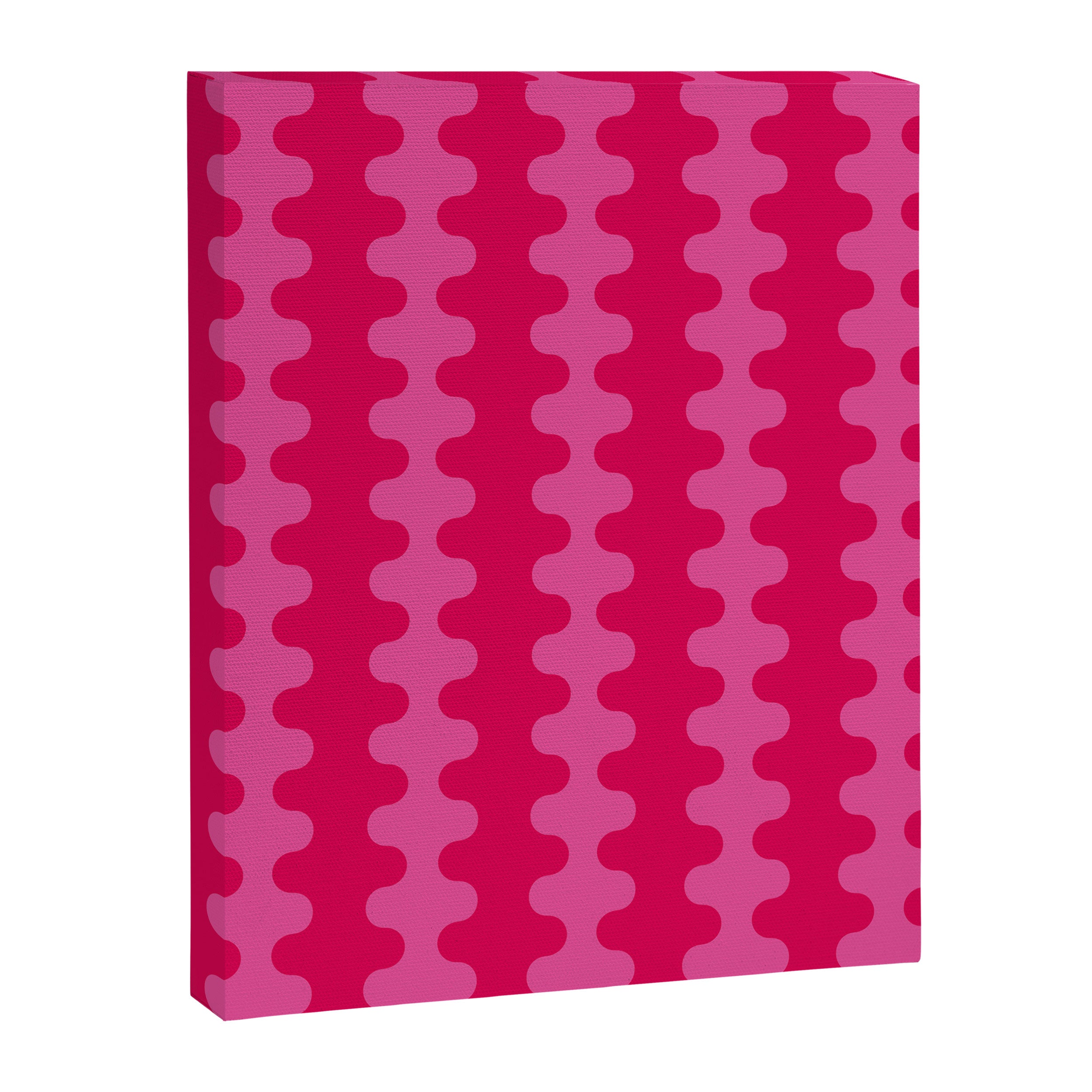 Hot Pink Ogee A-Go-Go Vivid Retro Pop Pattern Canvas Print Gallery Image 8