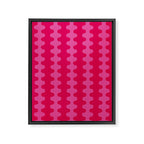 Hot Pink Ogee A-Go-Go Vivid Retro Pop Pattern Framed Canvas Print Gallery Image 8