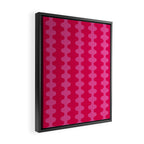 Hot Pink Ogee A-Go-Go Vivid Retro Pop Pattern Framed Canvas Print Gallery Image 2