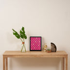 Hot Pink Stars Mid Century Modern Atomic Age Starburst Pattern Framed Canvas Print Gallery Image 4