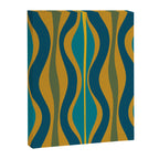 Hourglass Abstract Mid Century Modern Pattern in Moroccan Blue, Green, Teal, and Mustard Canvas Print Gallery Image 6