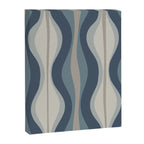 Hourglass Abstract Mid Century Modern Pattern in Neutral Blue Gray Tones Canvas Print Gallery Image 6