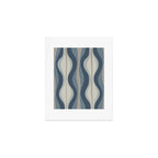 Hourglass Abstract Mid Century Modern Pattern in Neutral Blue Gray Tones Art Print Gallery Image 1