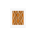 Hourglass Abstract Mid-century Modern Pattern in 70s Brown Orange Beige Art Print Gallery Image 1