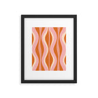 Hourglass Mid-Century Modern Abstract Pattern Pink Orange Cream Framed Art Print Gallery Image 5