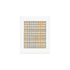 Hygge Plaid Painted Stripe Pattern Ochre Charcoal Cream Art Print Gallery Image 1