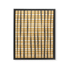Hygge Striped Plaid Charcoal Mustard Gold Pattern  Framed Canvas Print Gallery Image 8
