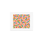 Ink Dot Colourful Mosaic Pattern in Rainbow Pop Colours Art Print Gallery Image 1