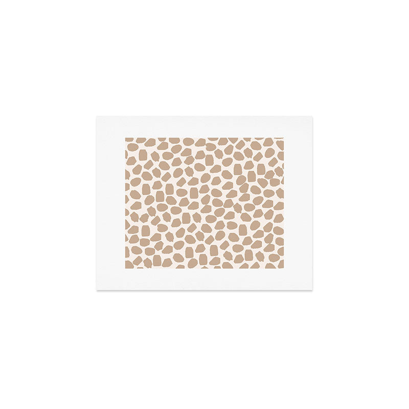 Ink Spot Pattern Buff Beige and Cream Art Print Gallery Image 1