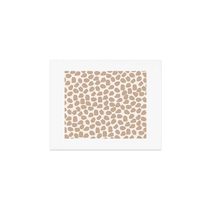 Ink Spot Pattern Buff Beige and Cream Art Print Gallery Image 1