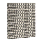 Inky Peace Dots Minimalist Pattern 2 in Black and Almond Cream Canvas Print Gallery Image 6