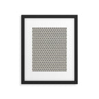 Inky Peace Dots Minimalist Pattern 2 in Black and Almond Cream Framed Art Print Gallery Image 5