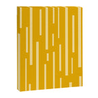 Interrupted Lines Mid-Century Modern Minimalist Abstract Geometric Pattern in Honey Mustard Canvas Print Gallery Image 8