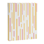 Interrupted Lines Mid-Century Modern Pattern in Mustard Yellow, Bright Pink, and White Canvas Print Gallery Image 8