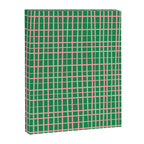 Irregular Grid Pattern in Green and Pink Canvas Print Gallery Image 8