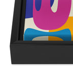 Jazz Garden Colorful Mid Century Modern Maximalist Abstract Framed Canvas Print Gallery Image 3