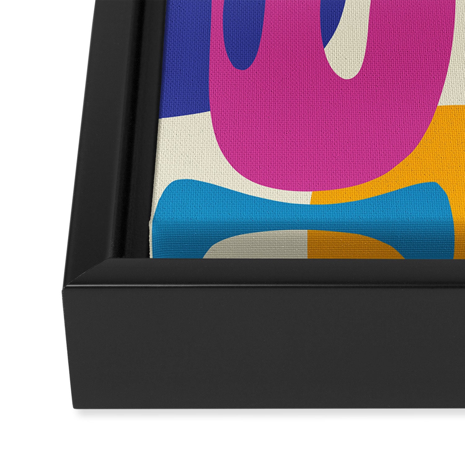 Jazz Garden Colorful Mid Century Modern Maximalist Abstract Framed Canvas Print Gallery Image 3