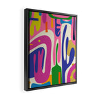 Jazz Garden Colorful Mid Century Modern Maximalist Abstract Framed Canvas Print Gallery Image 2