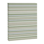 Joseph Stripes Fine Stripe Pattern in Sage Green, Light Silver Gray, Beige, and Cream Canvas Print Gallery Image 8