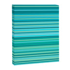 Joseph Stripes - Fine Stripe Pattern in Tropical Ocean Aqua Cyan Blue-Green  Canvas Print Gallery Image 8