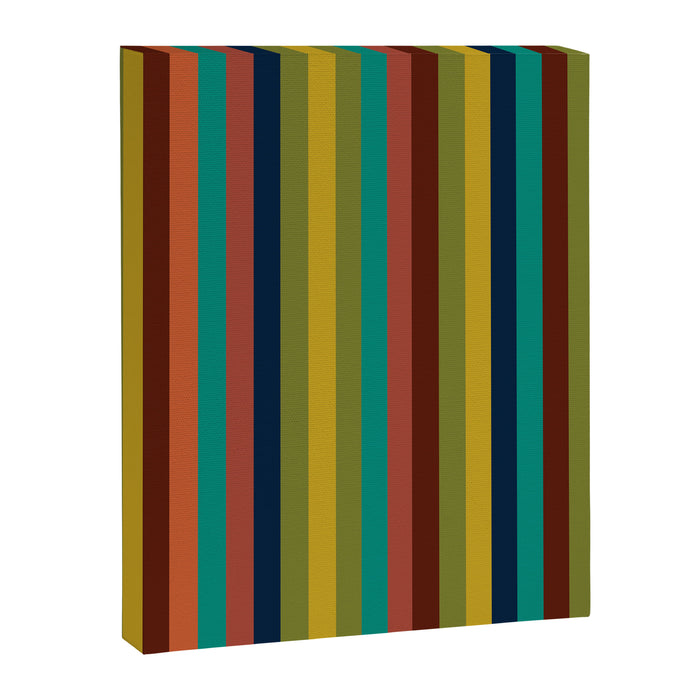 Joseph Stripes II Vertical Midcentury Modern Stripe Pattern in Mid Mod Colors Canvas Print Gallery Image 1
