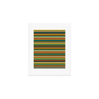 Joseph Stripes - Mid Century Modern Pattern in Mid Mod Mustard, Teal, Navy, Orange, Maroon, Beige, and Olive Art Print Gallery Image 1