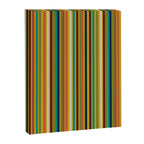 Joseph Stripes Vertical - Mid Century Mod Stripe Pattern in Teal, Olive, Maroon, Navy, Orange, and Mustard Canvas Print Gallery Image 8