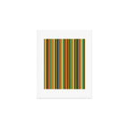 Joseph Stripes Vertical - Mid Century Mod Stripe Pattern in Teal, Olive, Maroon, Navy, Orange, and Mustard Art Print Gallery Image 1