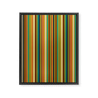 Joseph Stripes Vertical - Mid Century Mod Stripe Pattern in Teal, Olive, Maroon, Navy, Orange, and Mustard Framed Canvas Print Gallery Image 8