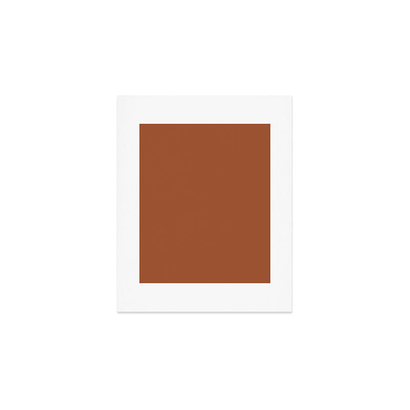 Kauai Soil Clay Terracotta Rust Solid  Art Print Gallery Image 1