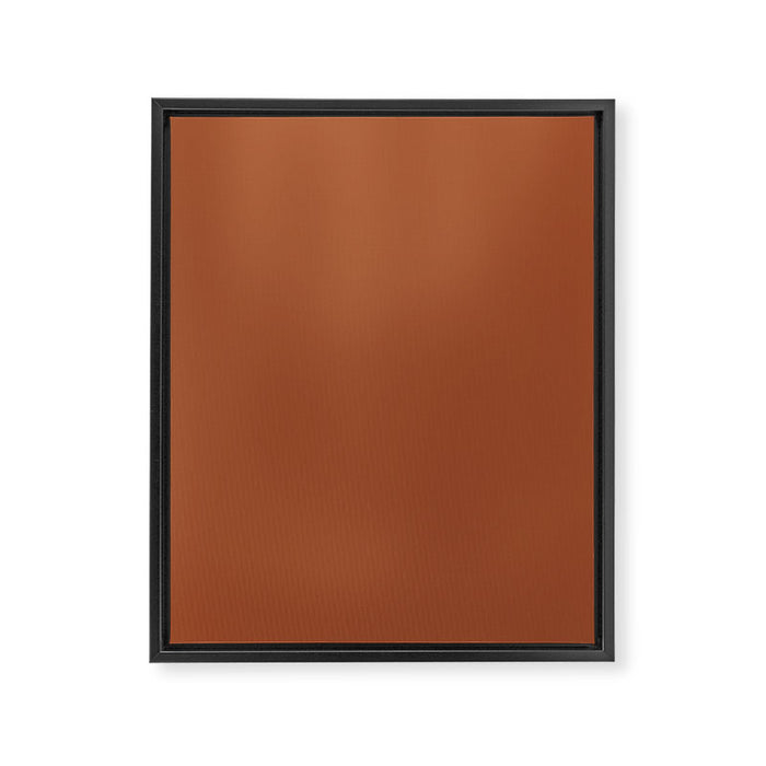 Kauai Soil Clay Terracotta Rust Solid  Framed Canvas Print Gallery Image 1