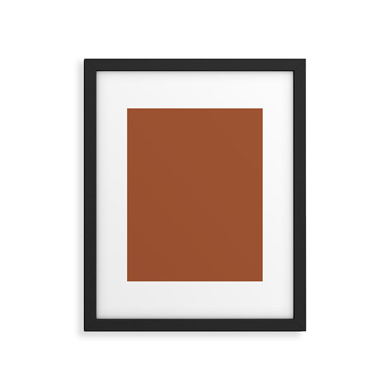 Kauai Soil Clay Terracotta Rust Solid  Framed Art Print Gallery Image 6