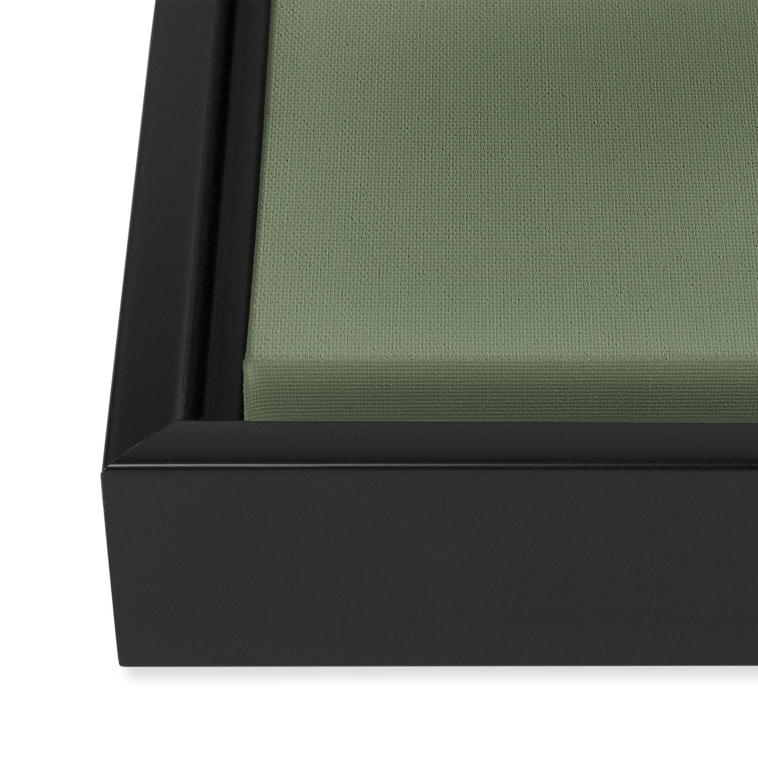 Khaki Green Solid Color Framed Canvas Print Gallery Image 3