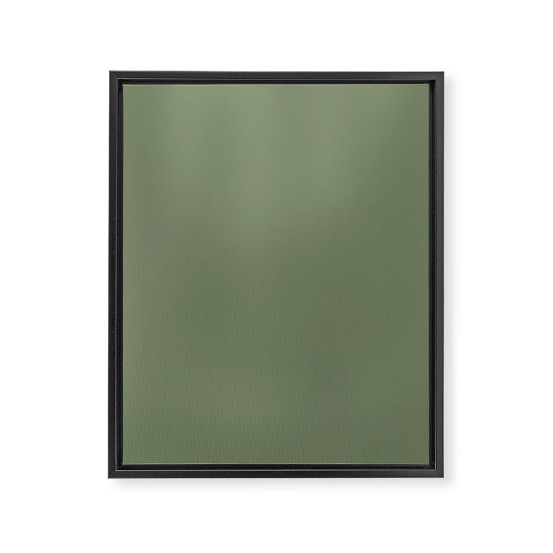 Khaki Green Solid Color Framed Canvas Print Gallery Image 8